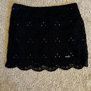 Abercrombie & Fitch Black Lace Mini Skirt